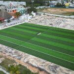 Continúan los avances en la cancha de fútbol soccer de Isla Mujeres