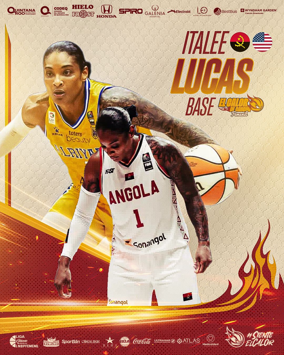 ¡Refuerza sus líneas El Calor de Cancún Femenil al confirmar la contratación de la experimentada jugadora Italee Lucas!