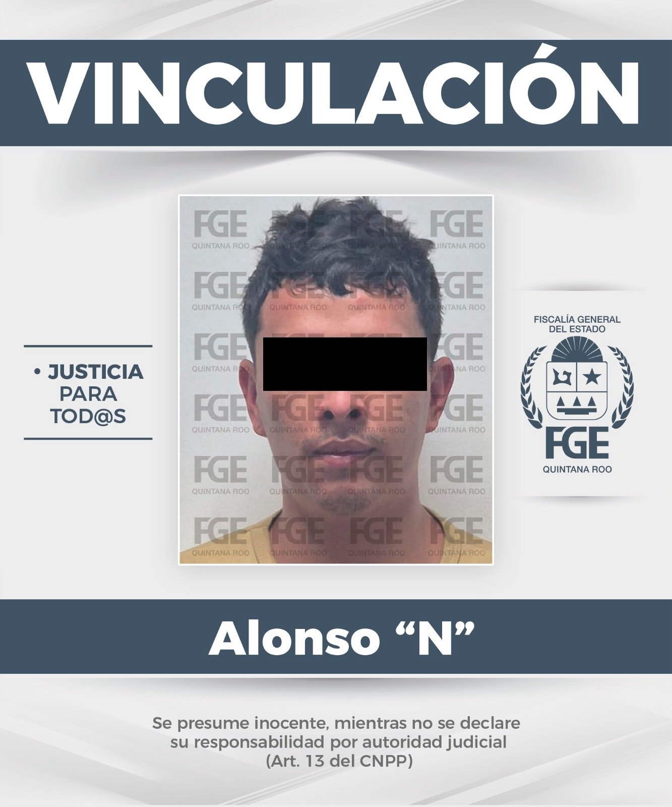 Logra Fiscalía vinculación a proceso para un sujeto por narcomenudeo; estaría relacionado con el homicidio de 3 personas en Benito Juárez